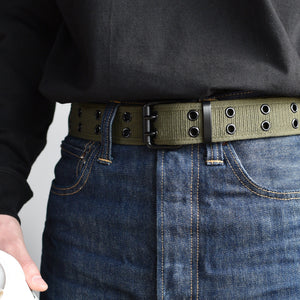 Double Buckle Canvas Belt