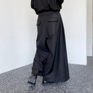 Loose High Waist Black Wide Leg Pants