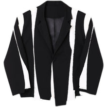 Load image into Gallery viewer, Patchwork Asymmetrical Suit Jacket
