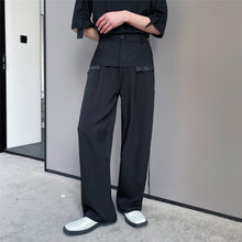 Load image into Gallery viewer, Colorblock Patch Fake Two-Piece Trousers
