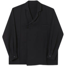 Load image into Gallery viewer, Buttoned Diagonal Cuban Collar Shirt
