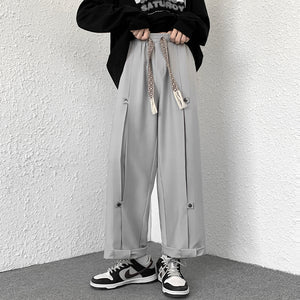 Drawstring Elastic Waist Wide Leg Lounge Pants