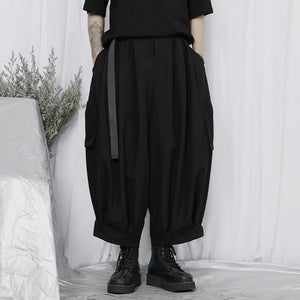 Japanese Large Pocket Casual Wide-leg Pants