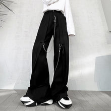 Load image into Gallery viewer, Metal Chain Trim Suit Trousers
