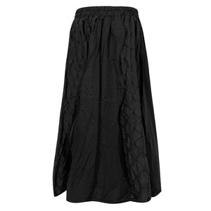 Scale-shaped Textured Patchwork Skirt