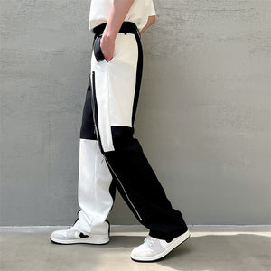 Multi-Zip Casual Straight Leg Pants