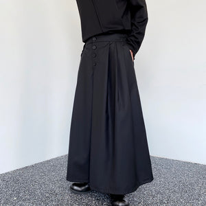 Loose High Waist Black Wide Leg Pants