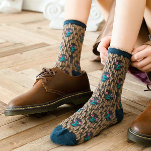 Ethnic Cute Floral Socks