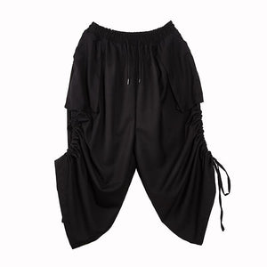 Drawstring Dark Slacks