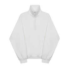 Load image into Gallery viewer, Solid Color Stand Collar Half Zip Sweatshirt
