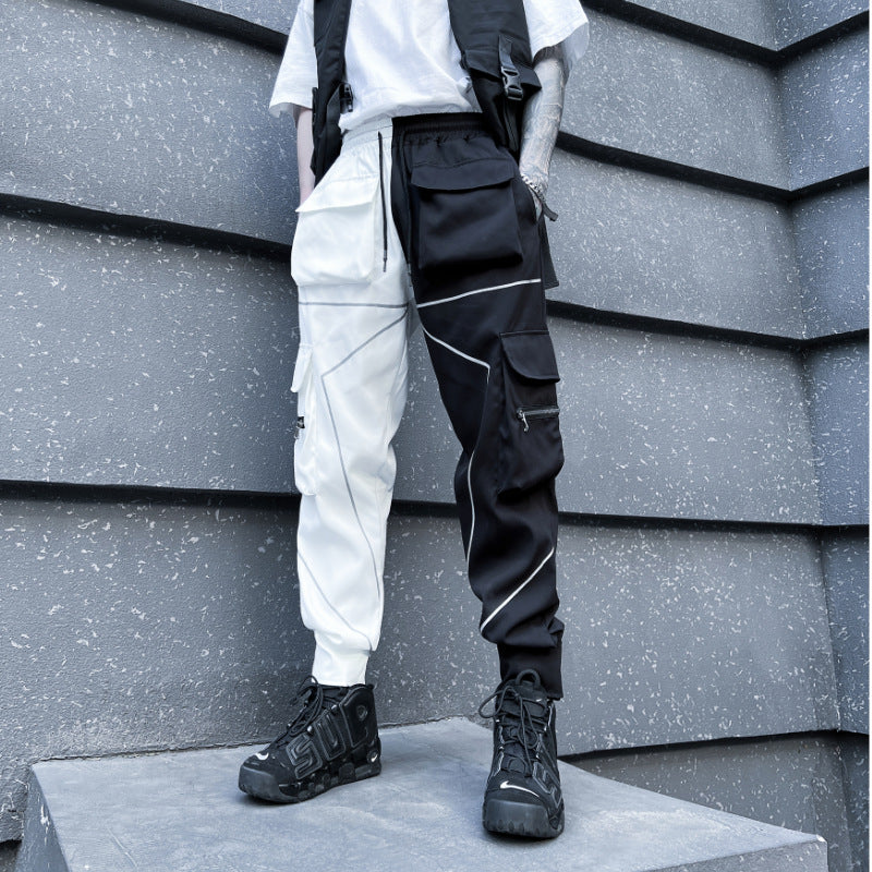 Techwear Contrast Cargo Pants