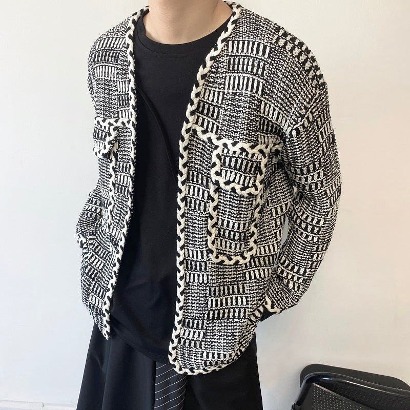 Round Neck Knitted Cardigan Coat