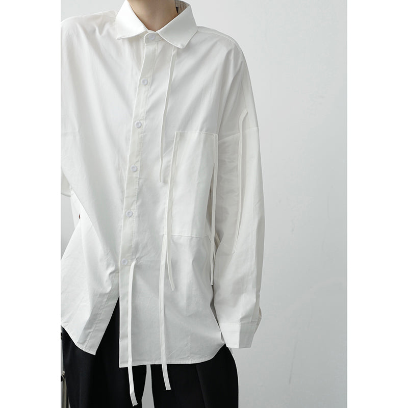 Loose Long Sleeve White Shirt