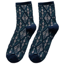 Load image into Gallery viewer, Lovely Retro Ethnic Rhombus Print Socks
