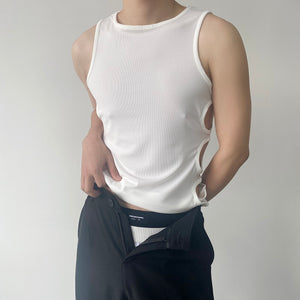 Side Cutout Crew Neck Vest