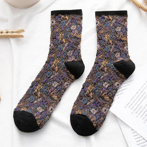 Winter  Ethnic Cute Floral Socks