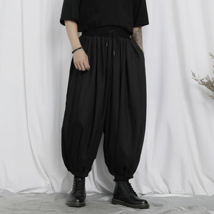 Cropped Loose Wide-leg Pants