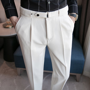 Slim Stretch Cropped Casual Pants