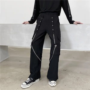 Metal Chain Wide Leg Pants