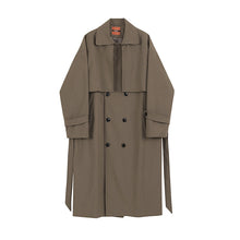 Load image into Gallery viewer, Double-breasted Mid-length Trench Coat
