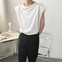 Load image into Gallery viewer, Summer Shoulder Pad Sleeveless T-Shirt
