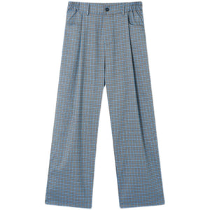 Plaid Loose Casual Straight-leg Pants