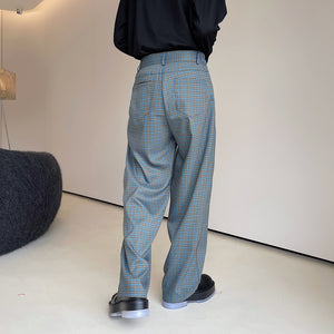 Plaid Loose Casual Straight-leg Pants