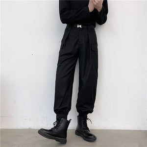 Drawstring Multi-pocket Trousers