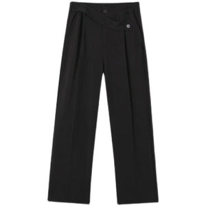 Irregular Belt Embellished Slacks