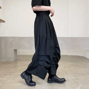 Pleated Design Wide-leg Pants