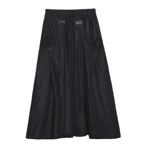 Detachable Double Layer High Waist A-Line Skirt