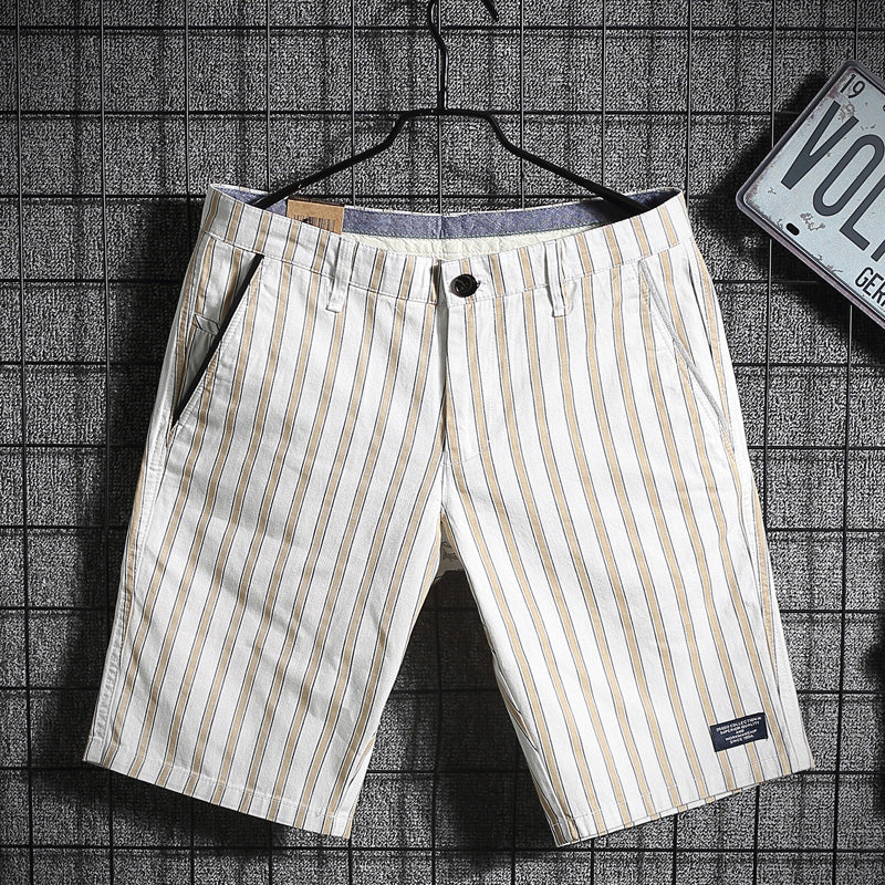 Summer Striped Five Point Shorts