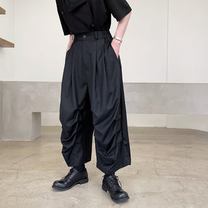 Pleated Design Wide-leg Pants