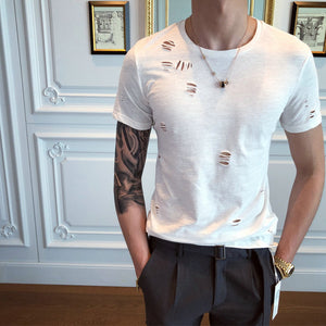 Summer Ripped Slim Fit T-shirt