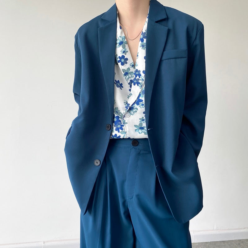 Simple Indigo Retro Blazer