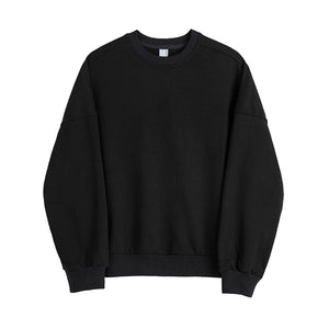 Solid Color Crew Neck Pullover Sweater