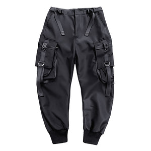 Techwear Big Pocket Elastic Waist Cargo Pants