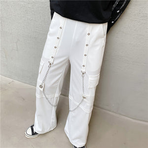 Metal Chain Wide Leg Pants