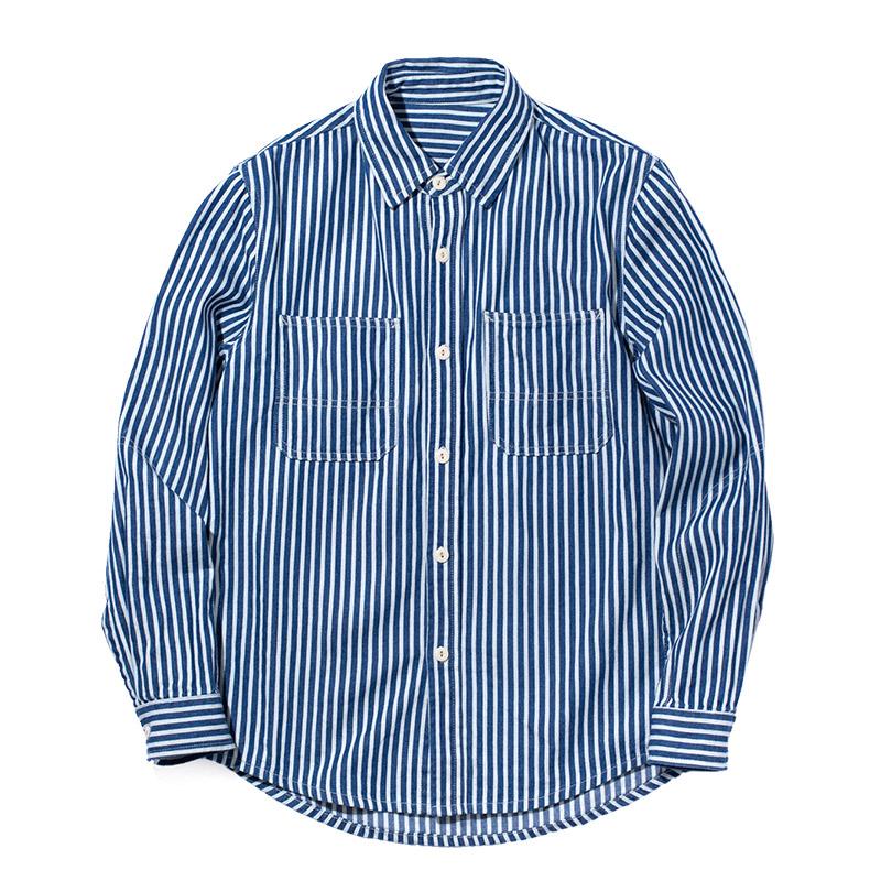 Retro Blue and White Stripes Shirts