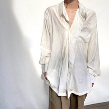 Load image into Gallery viewer, Vintage Pleated Long-sleeved Shirt
