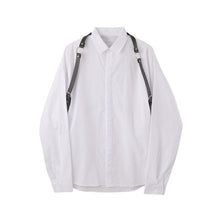 Load image into Gallery viewer, White Shirt With Leather Straps
