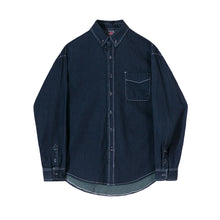 Load image into Gallery viewer, Retro Denim Long-sleeved Shirt
