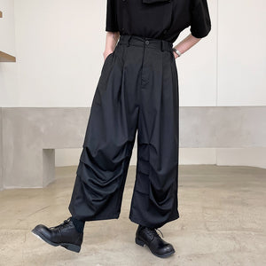 Pleated Design Wide-leg Pants