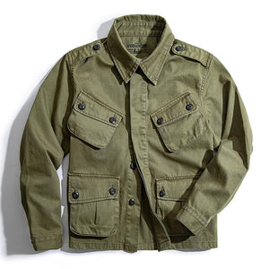 Retro Military Style Army Green Jacket