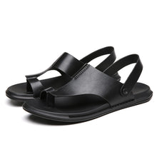 Load image into Gallery viewer, Leather Flip Flops Beach Sandals
