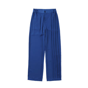 Wrinkled Casual Elastic Waist Trousers