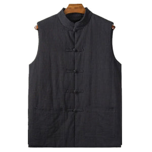 Winter Retro Thickened Stand Collar Vest