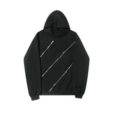 Load image into Gallery viewer, Multi-Zip Cutout Hooded Sweatshirt
