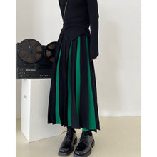 Load image into Gallery viewer, Color-block A-line Knitted Skirt
