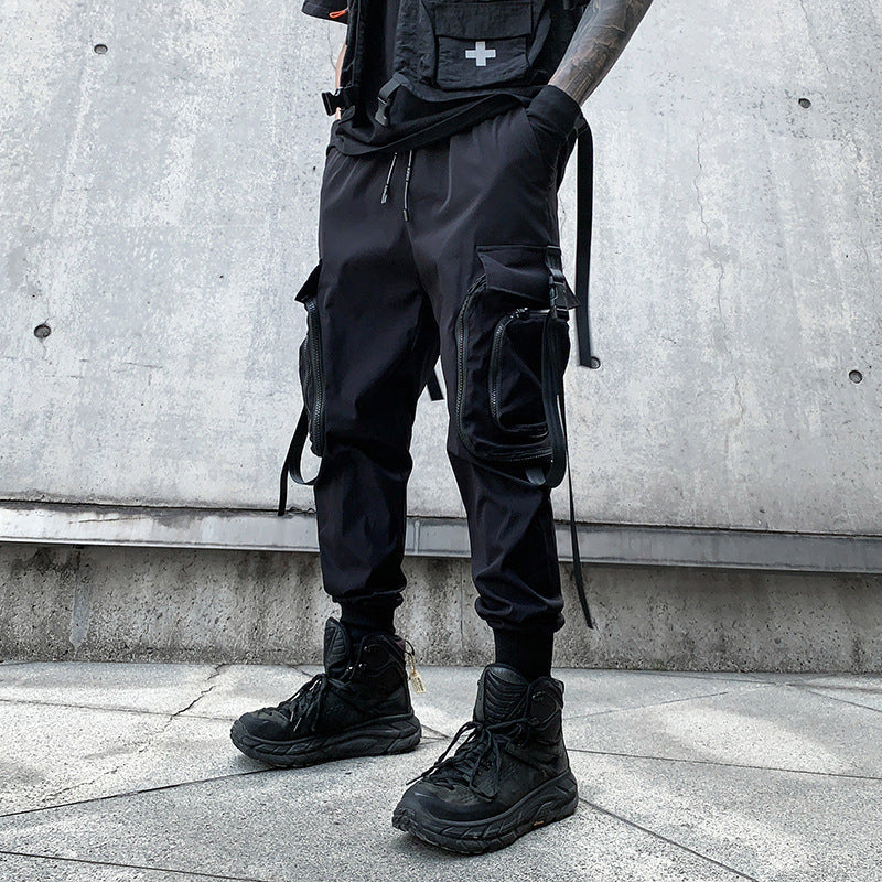 Black Multi Pocket Lounge Pants